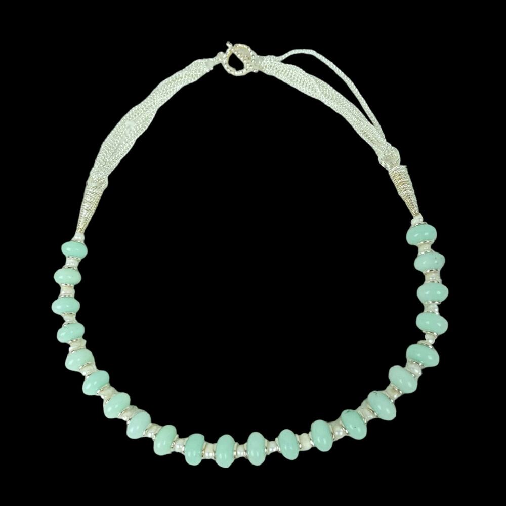 HANDMADE Gemstone & Pearl Necklace Earrings Set  Dressy  Glam  Elegant